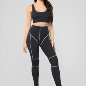 Fashion Nova Nylon 2 piece Legging Set